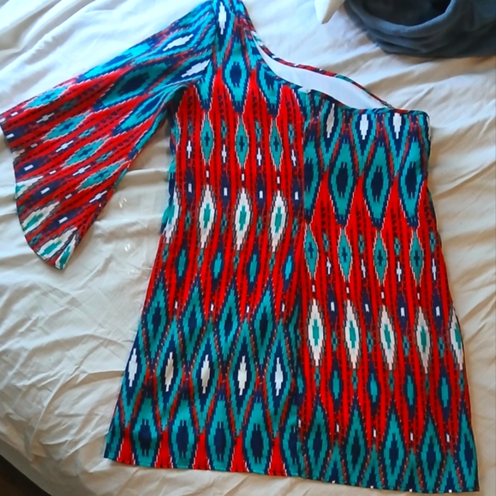 Colorful One-Shoulder Mini - M - Picture 3 of 7